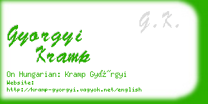 gyorgyi kramp business card